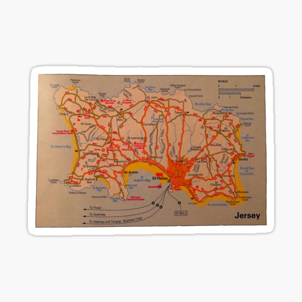 Jersey map Sticker