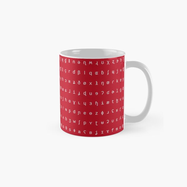 Aperçu de l'œuvre Mug IPA - rouge et blanc créée et vendue par Lingthusiasm.