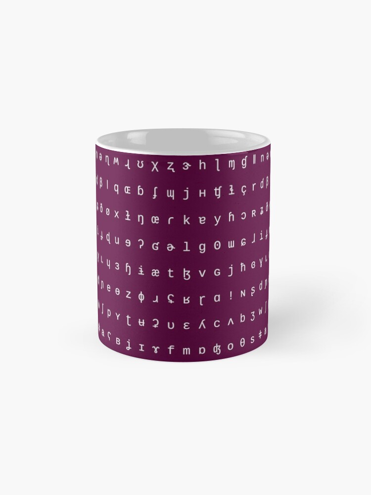 Thumbnail 4 of 6, Coffee Mug, IPA mug - purple and white designed and sold by Lingthusiasm.