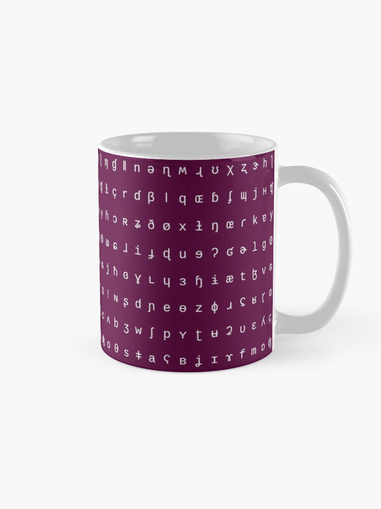 Thumbnail 5 of 6, Coffee Mug, IPA mug - purple and white designed and sold by Lingthusiasm.