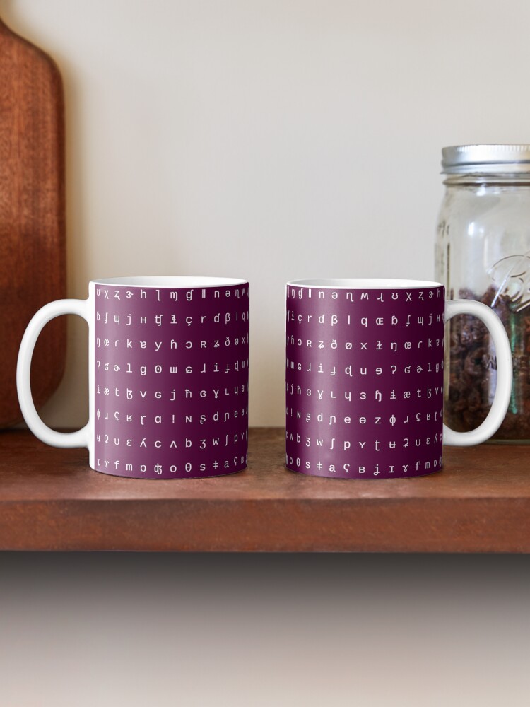 Thumbnail 2 of 6, Coffee Mug, IPA mug - purple and white designed and sold by Lingthusiasm.