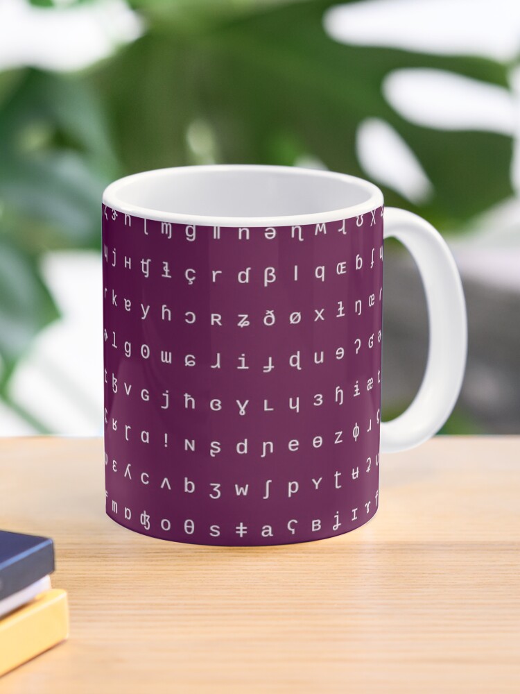 Thumbnail 1 of 6, Coffee Mug, IPA mug - purple and white designed and sold by Lingthusiasm.