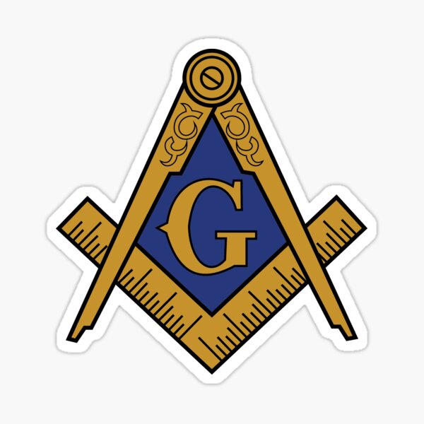 Masonic Freemason Past Master Car or Truck Window Laptop Decal Sticker