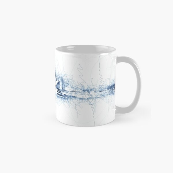 Sydney Opera House blue ink Classic Mug