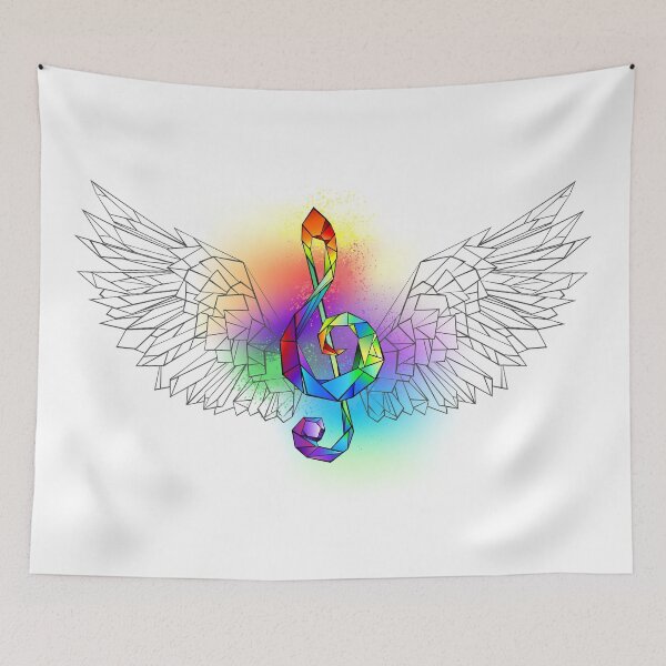 Item preview, Rainbow Musical Key with Wings designed and sold by Blackmoon9.