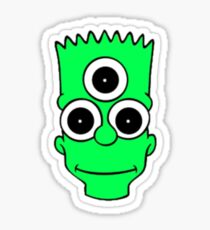 Bart Simpson Alien Sticker
