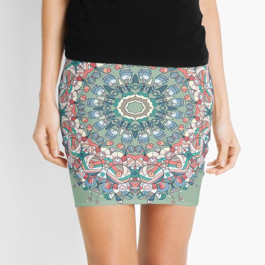 Circle lace organic ornament Mini Skirt
