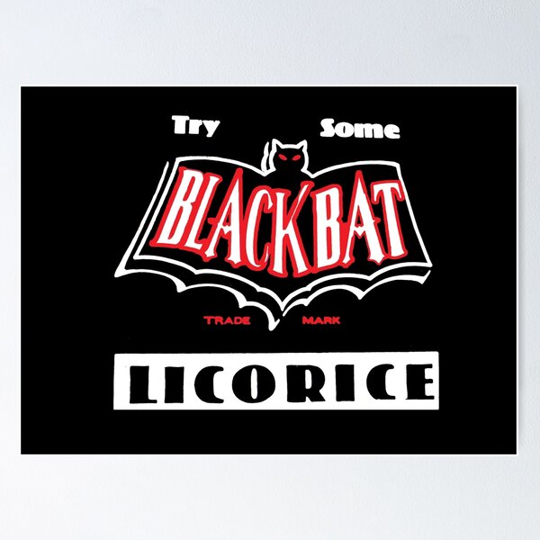 Item preview, Retro Sign - Black Bat Licorice designed and sold by tnewton69.
