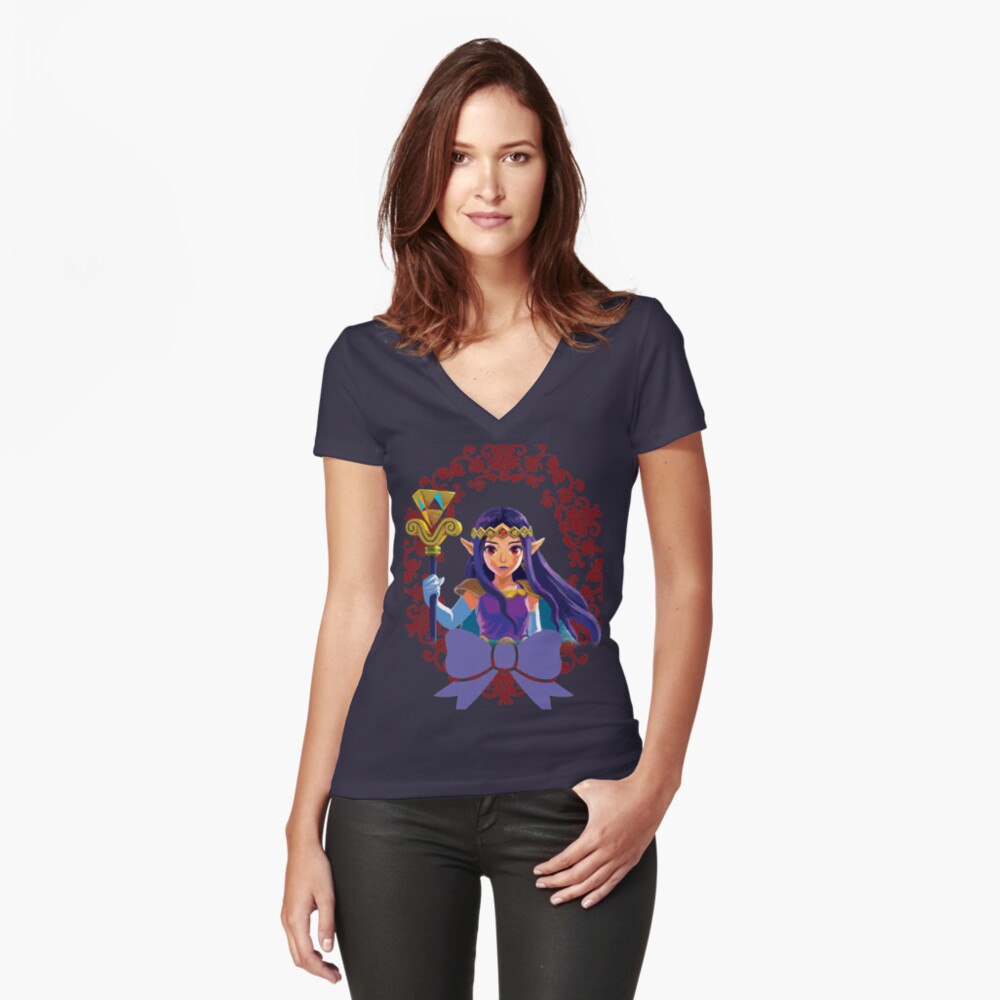 Princess Hilda of Lorule Fitted V-Neck T-Shirt