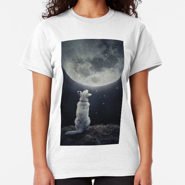 Dog and Moon Dream Classic T-Shirt
