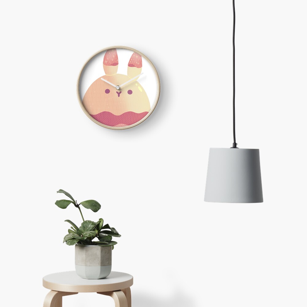 Water Bunny - Pink v2 Clock
