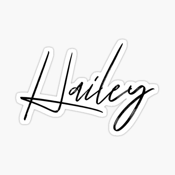 Hailey Calligraphy Stickers | Redbubble