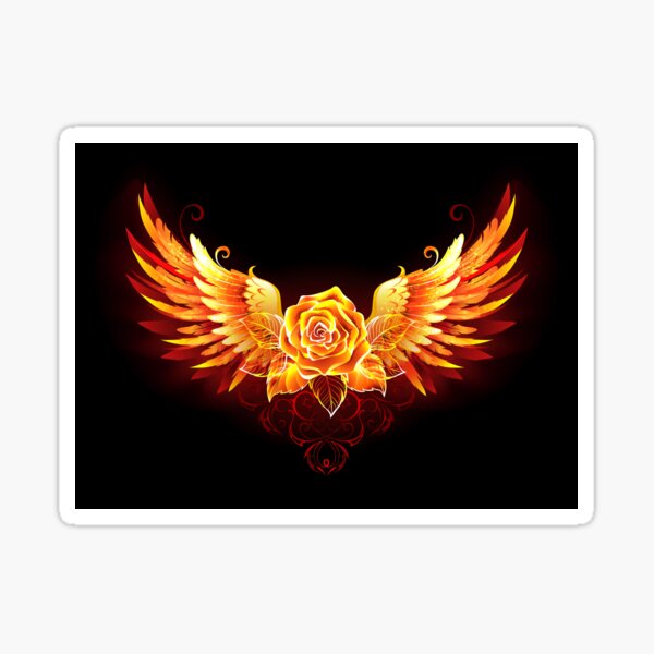Item preview, Fire Rose with Wings designed and sold by Blackmoon9.