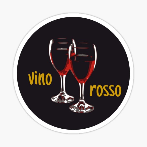 Rotwein Gläser Sticker