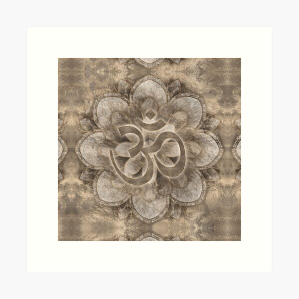 Om in Lotus Print Aum Lotus Flower Poster Lotus Art Print Yoga Symbols Yoga Wall Art Om Lotus Print Om Lotus Flower Poster Yoga Decor