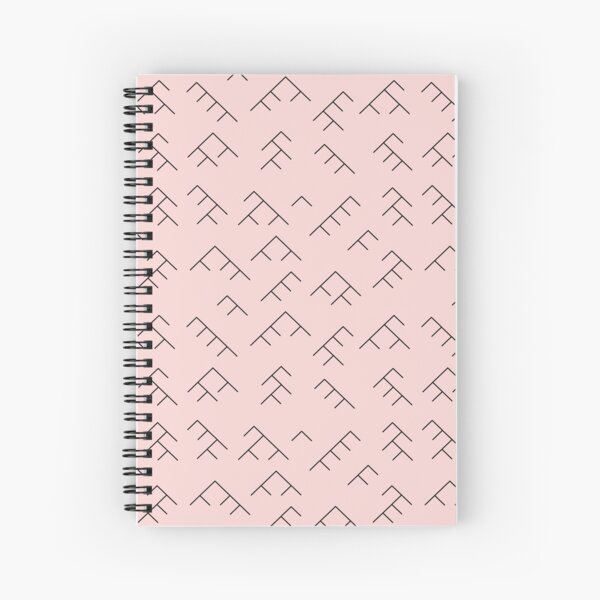 Tree diagram notebook - pink and black Spiral Notebook