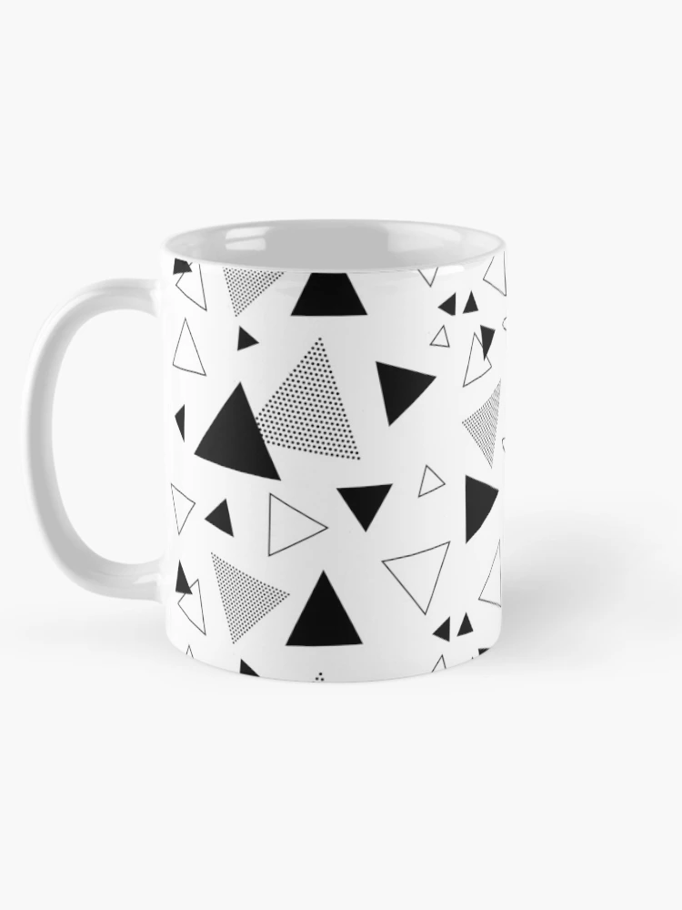 Thumbnail 5 of 6, Coffee Mug, Memphis Style Pattern Triangles designed and sold by hellcom.