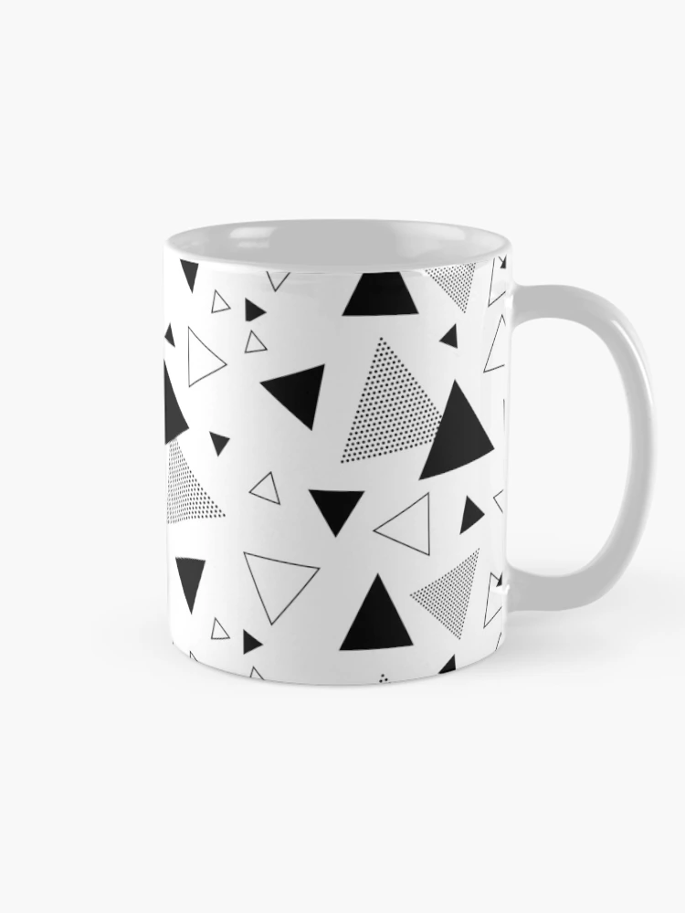 Thumbnail 3 of 6, Coffee Mug, Memphis Style Pattern Triangles designed and sold by hellcom.