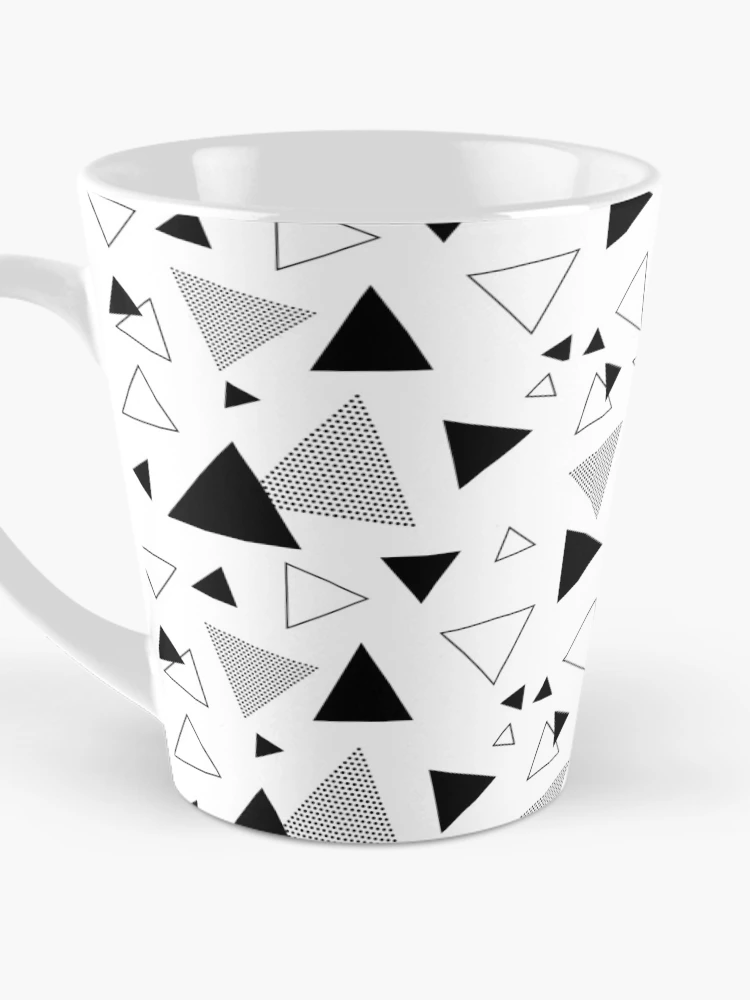 Thumbnail 3 of 4, Coffee Mug, Memphis Style Pattern Triangles designed and sold by hellcom.