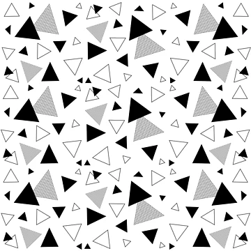 Artwork thumbnail, Memphis Style Pattern Triangles by hellcom