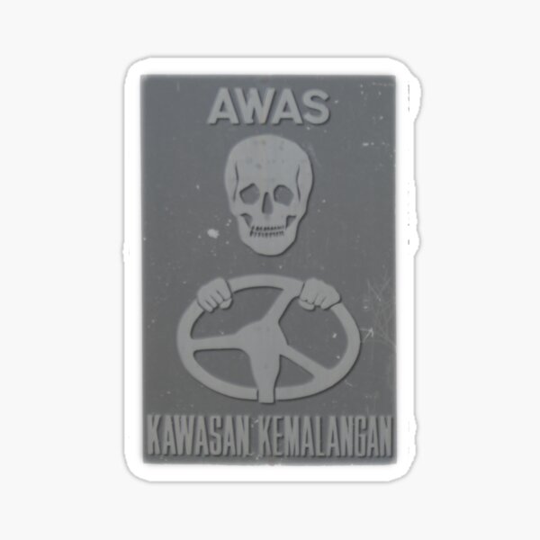 Item preview, AWAS Kawasan Kemalgan (Danger! Winding Road) designed and sold by Marian Rosenberg.