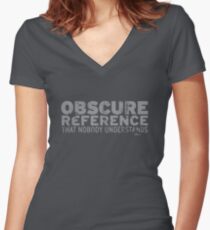 Obscure Reference Women's Fitted V-Neck T-Shirt