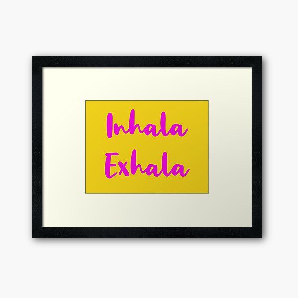 Inhala, Exhala - Lavender & Light Orange Framed Art Print