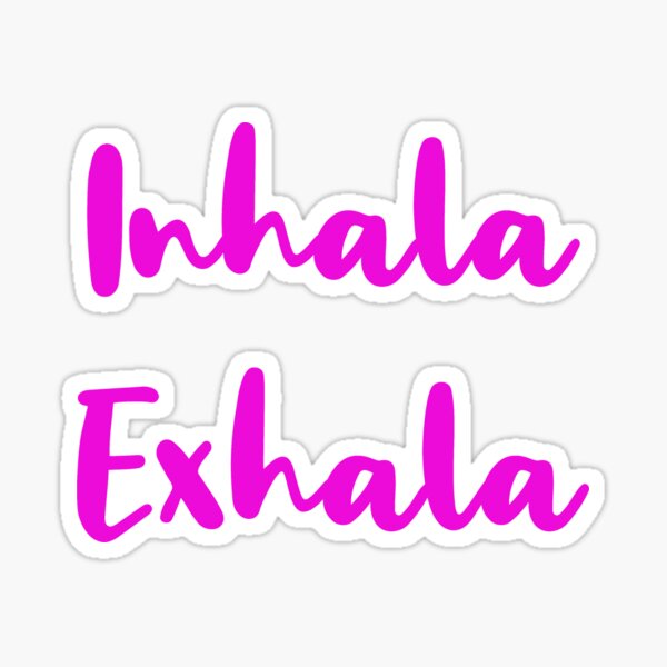 Inhala, Exhala - Lavender & Light Orange Sticker