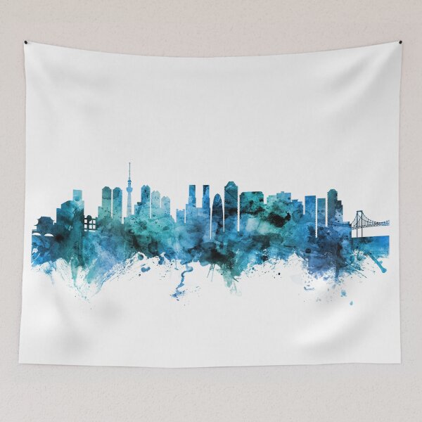 Artikelvorschau, Tokyo Japan Skyline entworfen und verkauft von ArtPrints.