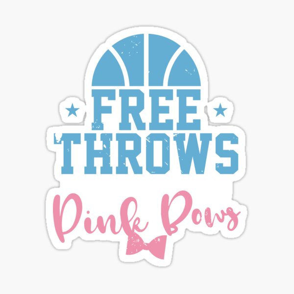 Gender Reveal Free Throws Or Pink Bows' Sticker