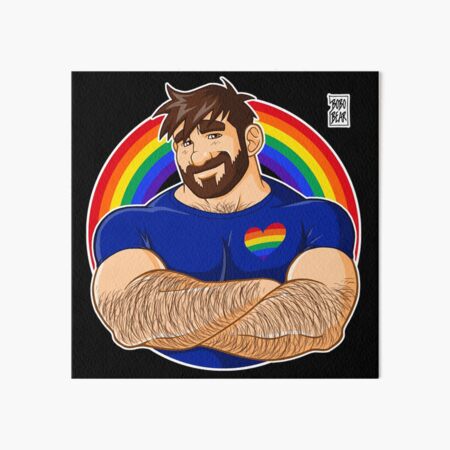 ADAM LIKES CROSSING ARMS - GAY PRIDE Art Board Print