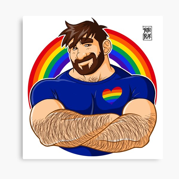 ADAM LIKES CROSSING ARMS - GAY PRIDE Canvas Print