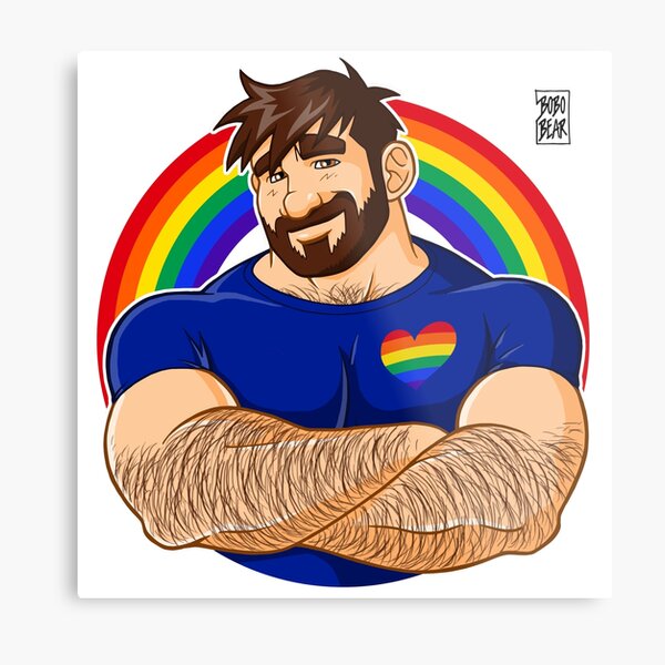 ADAM LIKES CROSSING ARMS - GAY PRIDE Metal Print