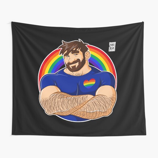 ADAM LIKES CROSSING ARMS - GAY PRIDE Tapestry