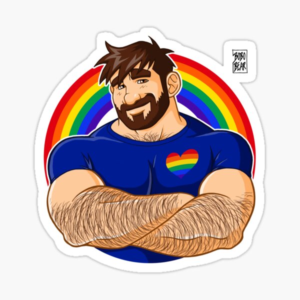 ADAM LIKES CROSSING ARMS - GAY PRIDE Sticker