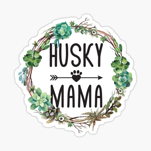 Husky mom 2024 car decal