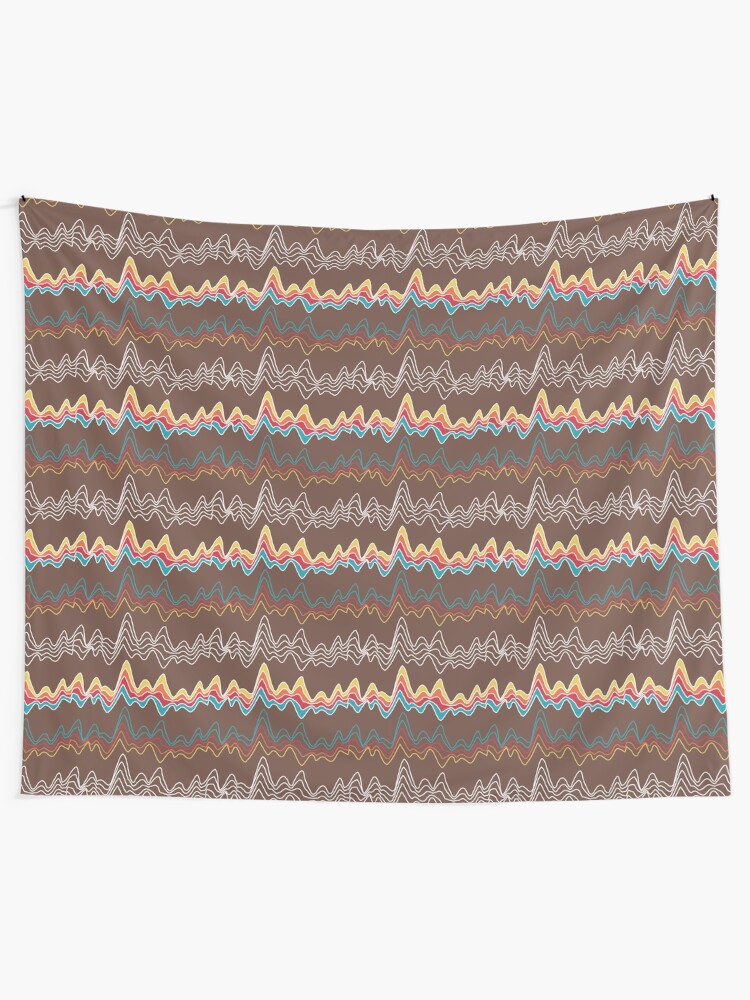 Alternate view of rainbow ecg mountains Tapestry