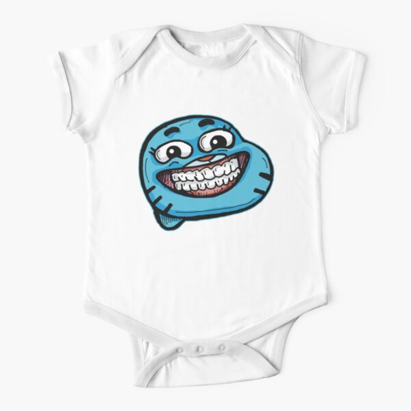 Gumball Watterson from The Amazing World of Gumball™ with a Funny Cheesy Smile Short Sleeve Baby One-Piece