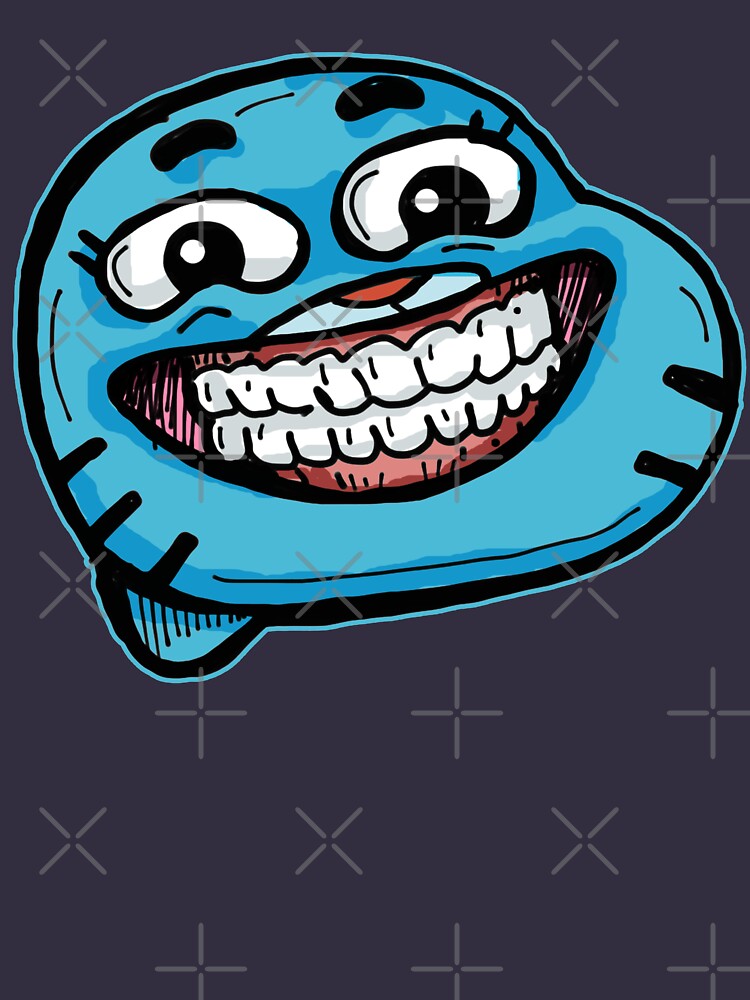 Gumball Watterson from The Amazing World of Gumball™ with a Funny Cheesy Smile by sketchNkustom