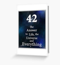 42 is the Answer Greeting Card
