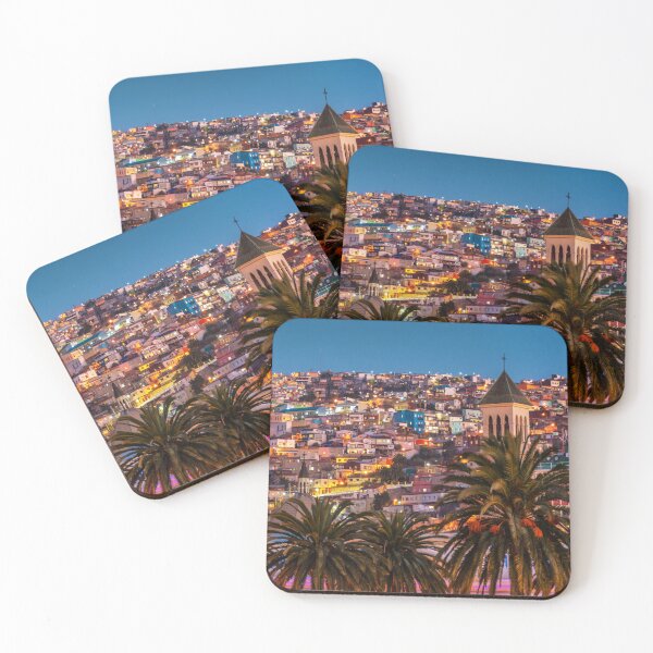 Item preview, Valparaiso illuminated at night designed and sold by Delphimages Art.