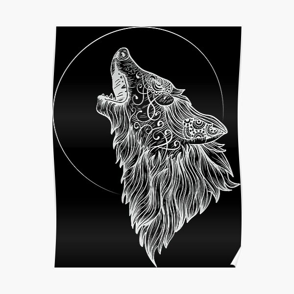 Póster «Diseño de lobo mandala» de KleinJenny | Redbubble