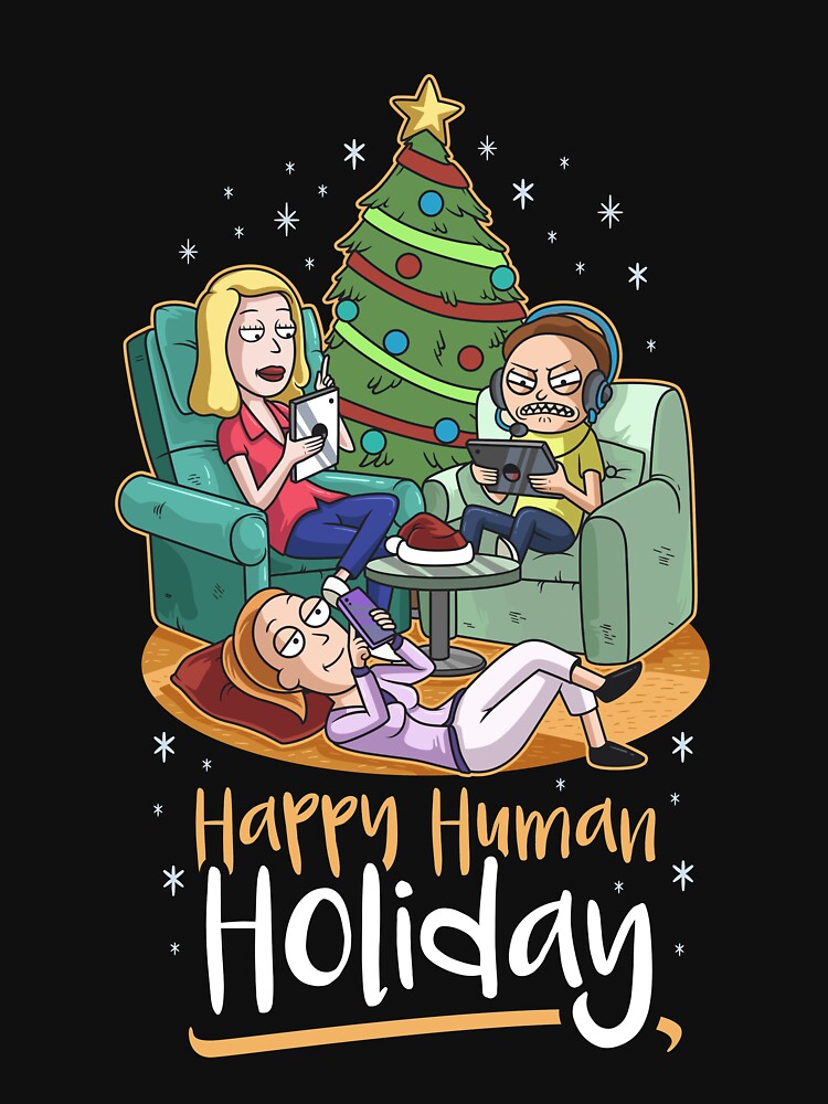 Christmas Happy Human Holiday by B-Cubed-Shirts