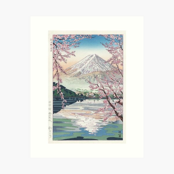 Mount Fuji Cherry Blossom Art Print