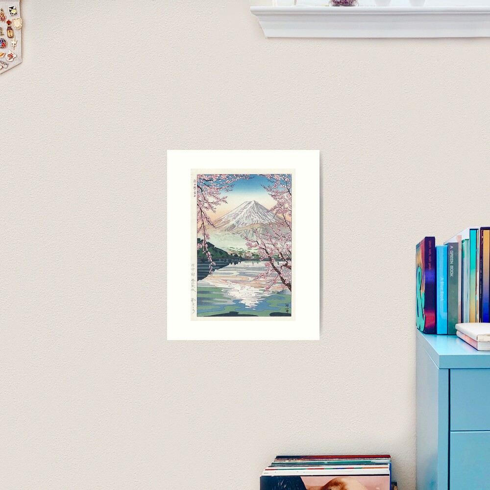 Mount Fuji Cherry Blossom Art Print