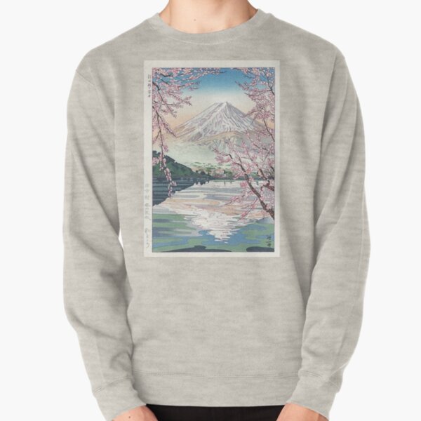 Mount Fuji Cherry Blossom Pullover Sweatshirt