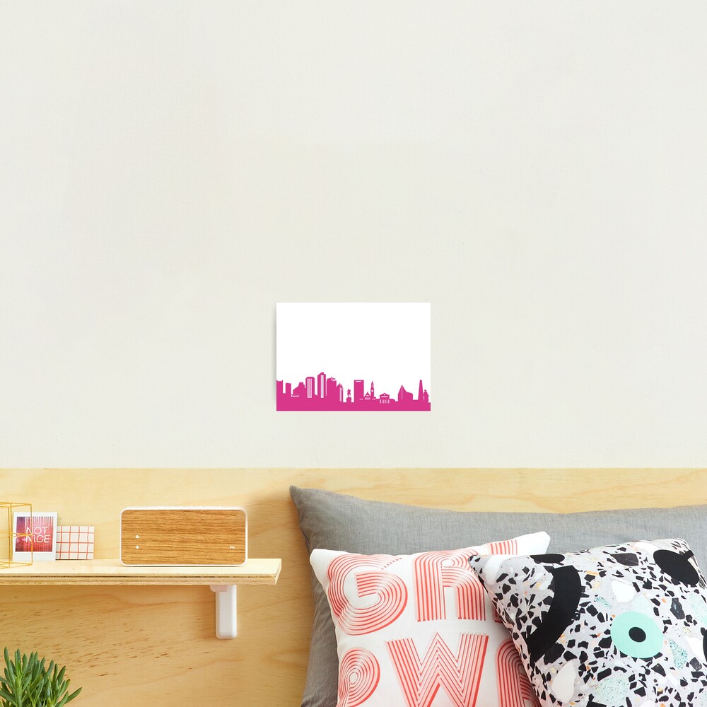 Boston skyline pink Photographic Print