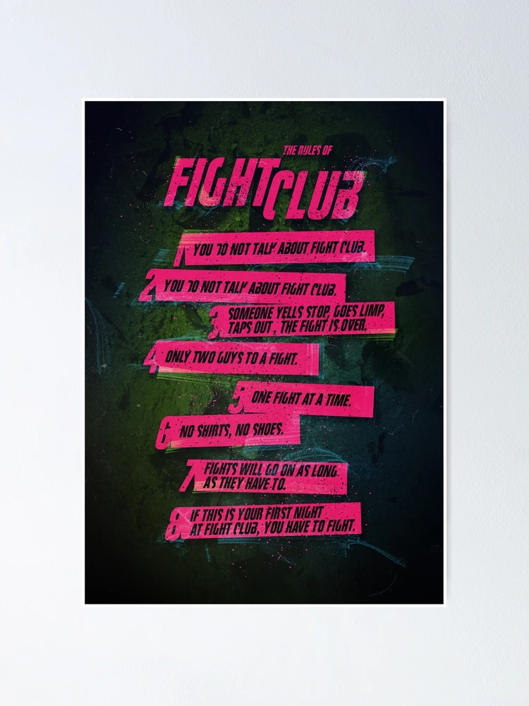 Fight Club Rules print by Nikita Abakumov