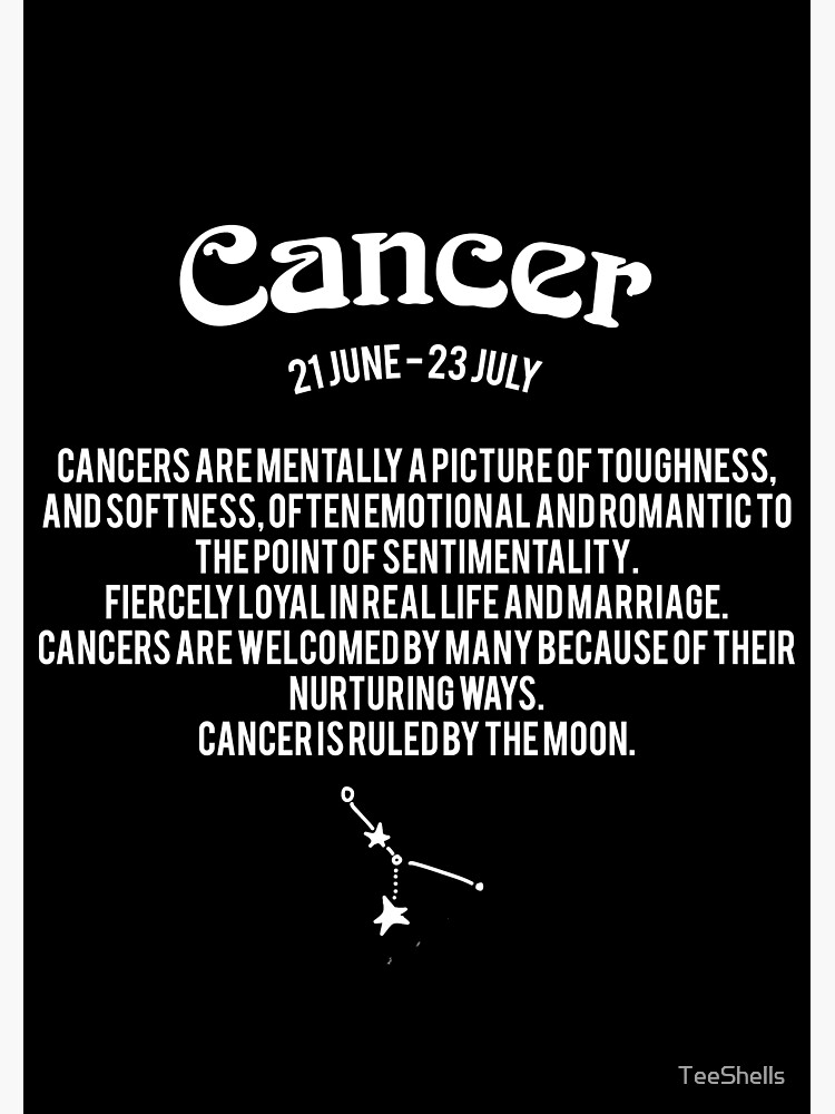 "Cancer Star Sign" Poster by TeeShells Redbubble