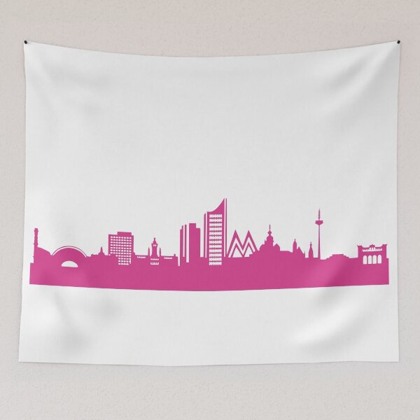 Item preview, Leipzig skyline pink designed and sold by 44spaces.